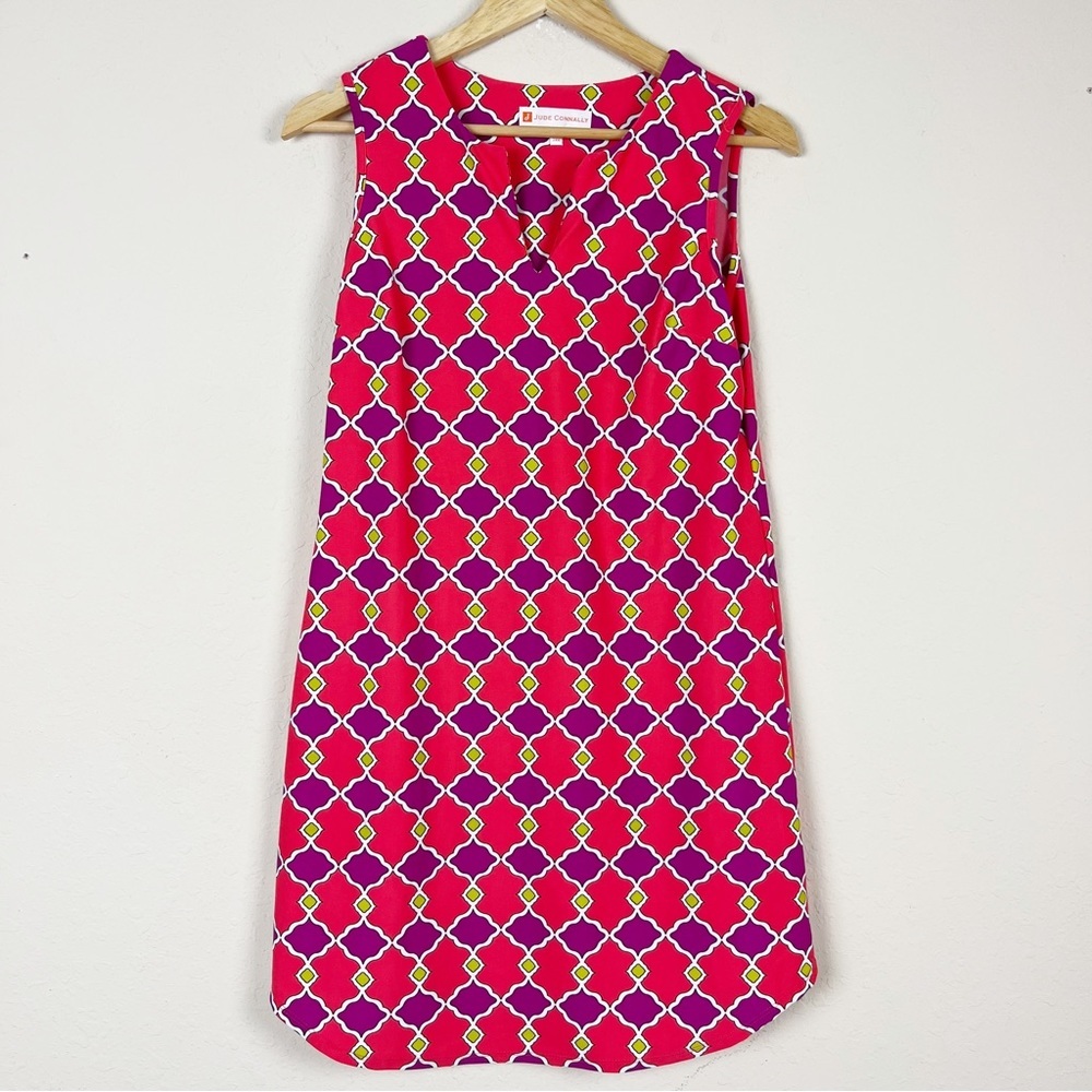 Jude Connally Allison Printed Shift Dress Size Small